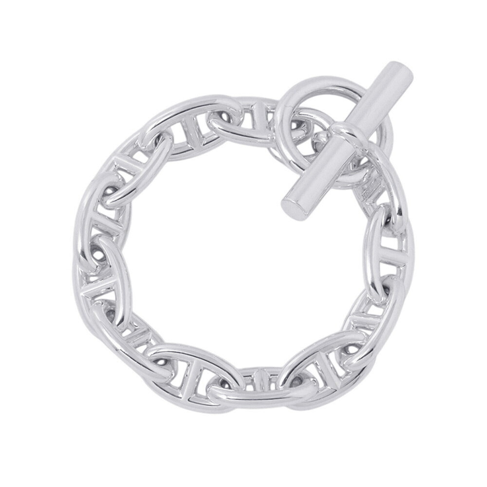 Hermes Chaine d'Ancre GM Bracelet, 12 links, SV925 Silver. (HERMES d'Ancre)